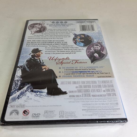 It's a Wonderful Life 2‑Disc Collector’s Set (Color + B&W) – New, Sealed - Picture 4 of 4
